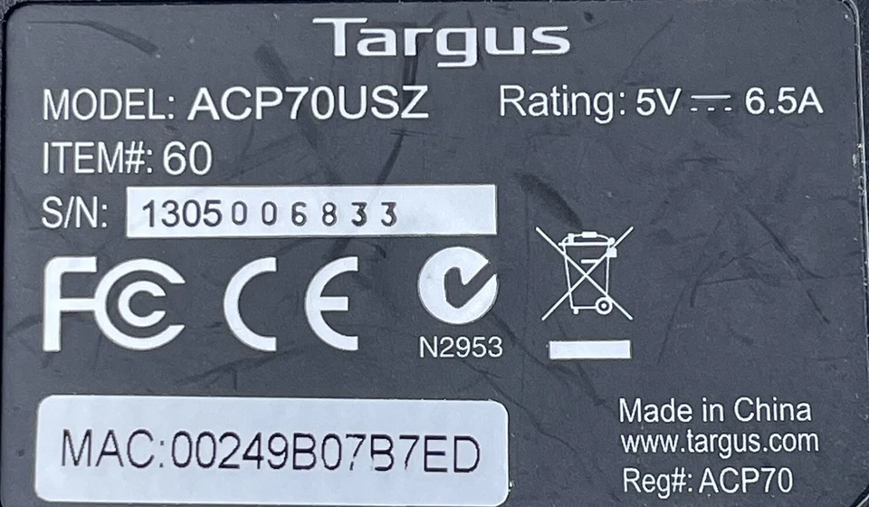 Targus SuperSpeed Dual Video Docking Station ACP70USZ - Image 2 of 4