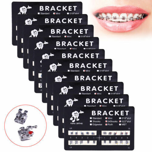 10 Kit Ortodonzia Dentale 20pz/kit Staffa Staffe Mini Roth - Foto 6