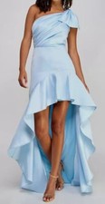 City Studio Juniors Women's Blue One-Shoulder High-Low Ball Gown Dress Size 0