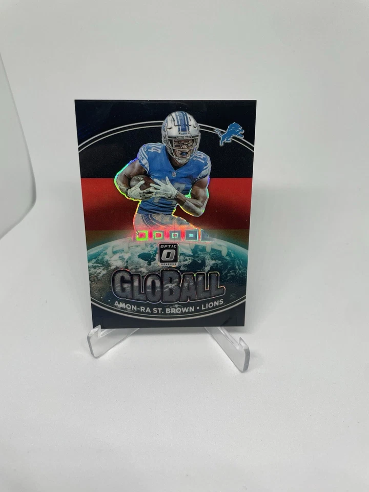 2021 Panini Donruss Optic - GloBall Black Pandora Amon-Ra St. Brown RC 2/25 - Image 2 of 4
