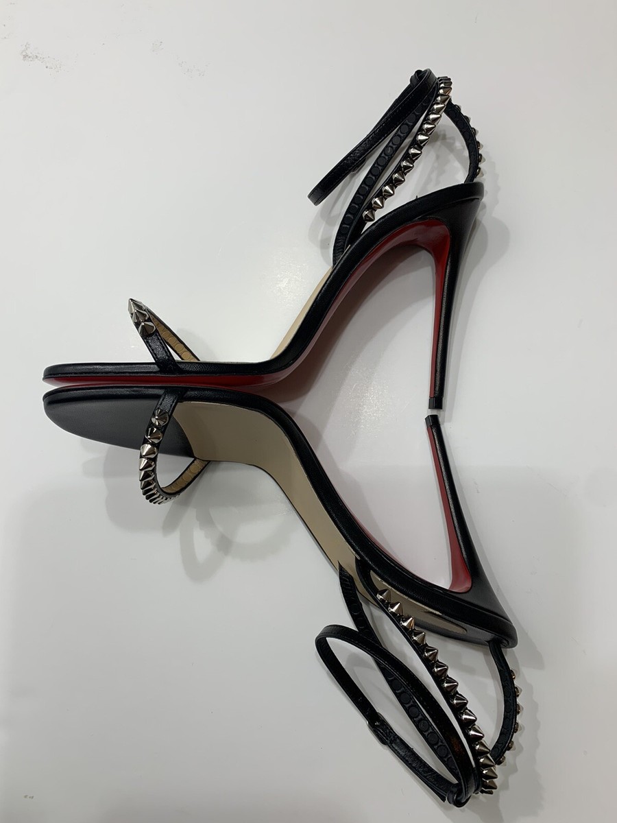 Christian Louboutin ブラック ハイヒール　37 1/2 Christian Louboutin Black So Me 100 Spike Sandals Size 37 1