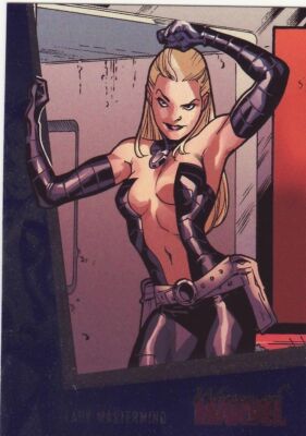 WOMEN OF MARVEL SERIES 2 BLUE SAPPHIRE PARALLEL BASE CARD 39 LADY MASTERMIND