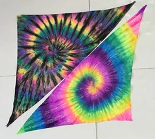 *New* Handmade Rainbow Tie Dye Triangle Pet Bandana, Great For Med/Large Dogs!