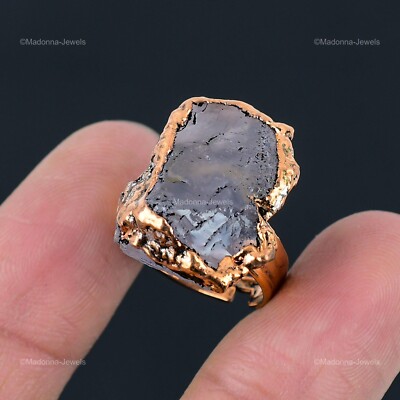Rose Quartz Electroformed Copper Ring Rose Quartz Electroformed Copper Ring