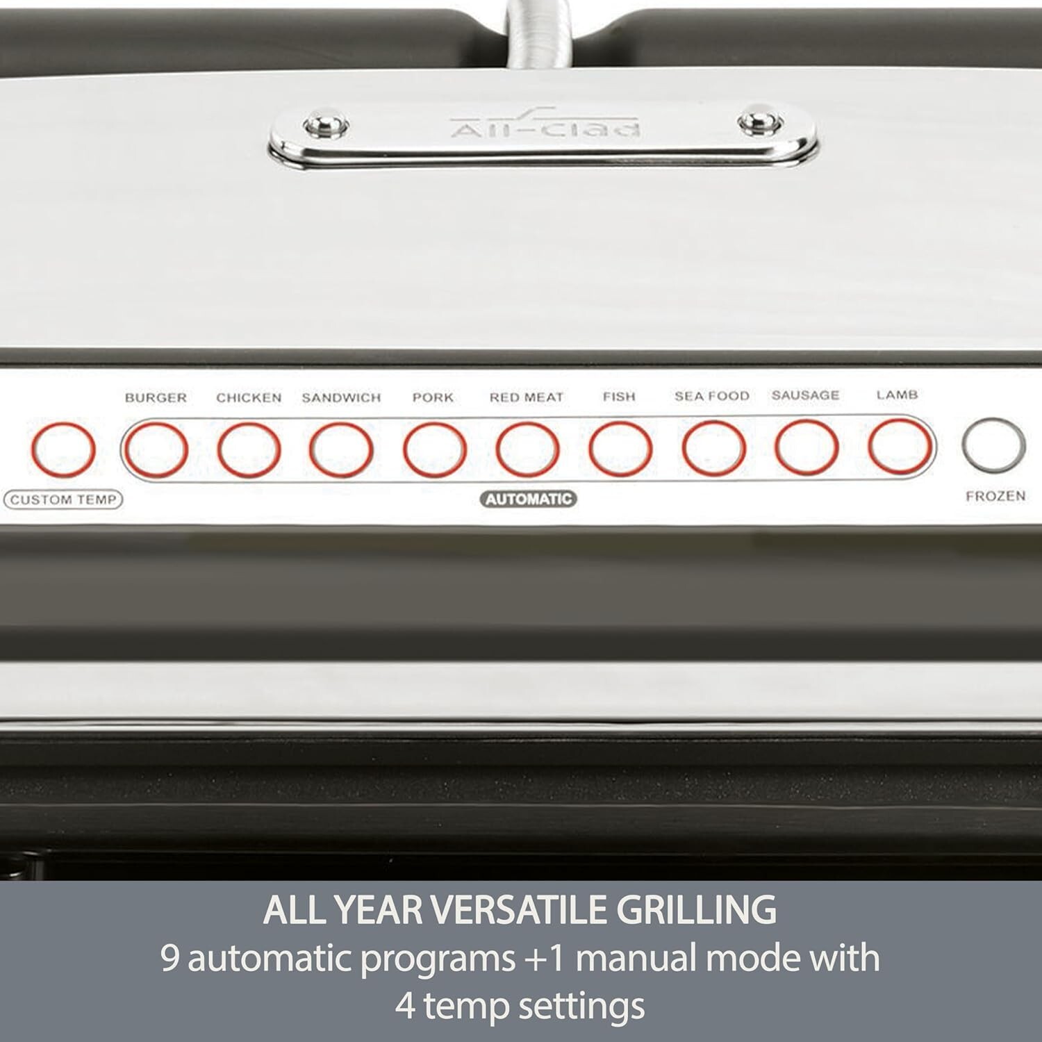 AllClad AutoSense Stainless Steel Indoor Grill, Panini Press XL