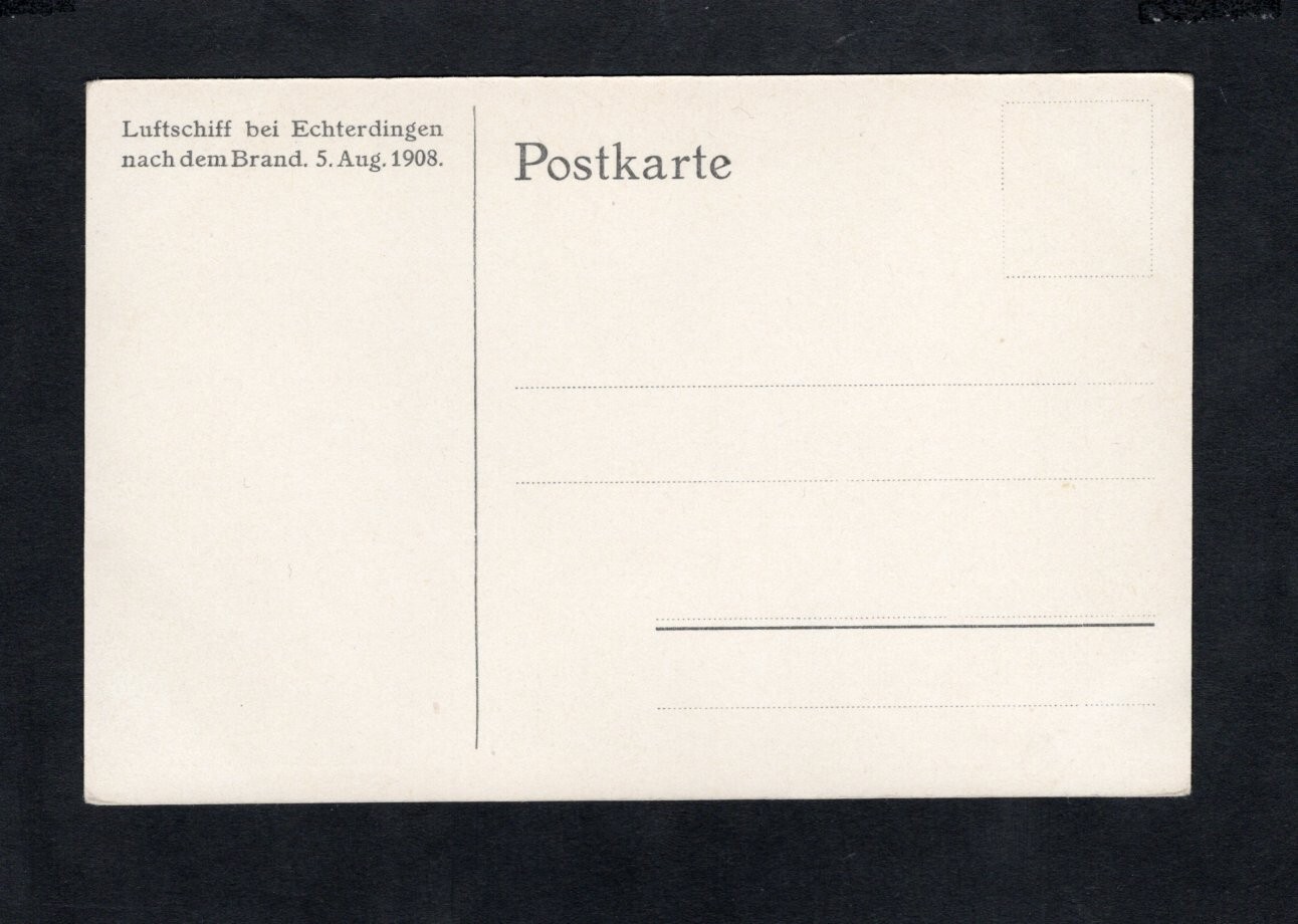 Germany 1908 postcard  Stuttgart WW1 Zeppelin Mail, Airmail RR
