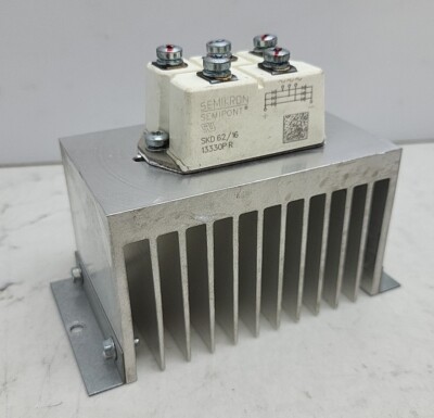 Semikron SKD62-16 Power Supply Module On Heat Sink Cooler SKD 62/16 Used