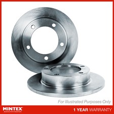 2x Brake Discs Solid For Land Rover Defender 2.5 90 TDI Mintex Rear FTC2805