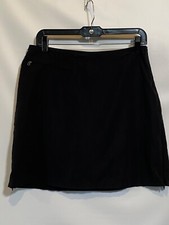 Patagonia 8 Black ALine Side Zip Zipper Pocket Short Sport Skort Skirt Zip Slits