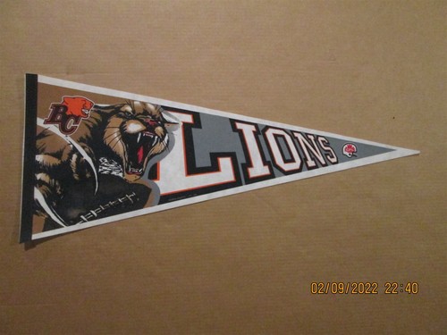 CFL B.C. Lions Vintage Circa 1996 Roaring Lion Team Logo Football Pennant