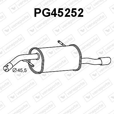 Silencieux arrière Peugeot 207 SW 1.6 HDi pot d'échappement de rechange diesel