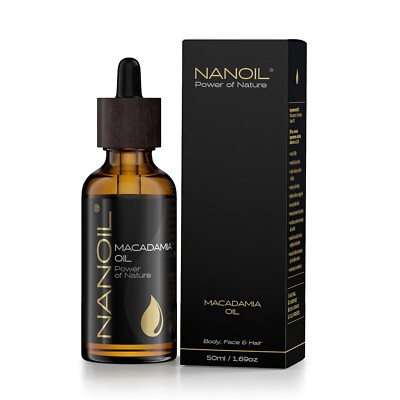 Macadamiaöl Nanoil Macadamia Oil 50ml - Pflegeöl für Haar, Körper und Gesicht