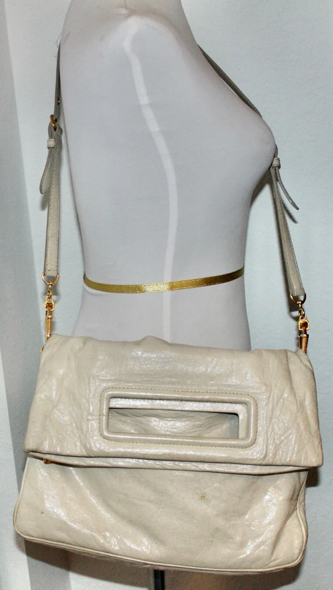 Vintage Miu Miu Clutch Bag Crossbody Beige