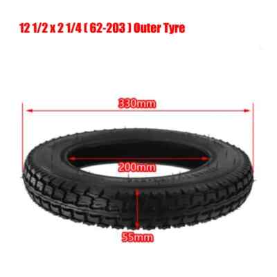 12 Pollici 12 1/2 X 2 1/4 62-203 Pneumatico Interno Ed Esterno Bici Pieghevole Scooter Elettrico Ruota Pneumatico Adatto A Molti Scooter A Gas E-Bike Durevole E Forte