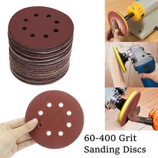 Sanding Discs 125mm Pads 60-400 Mix Orbital Circular Sander Hook Loop Sandpaper
