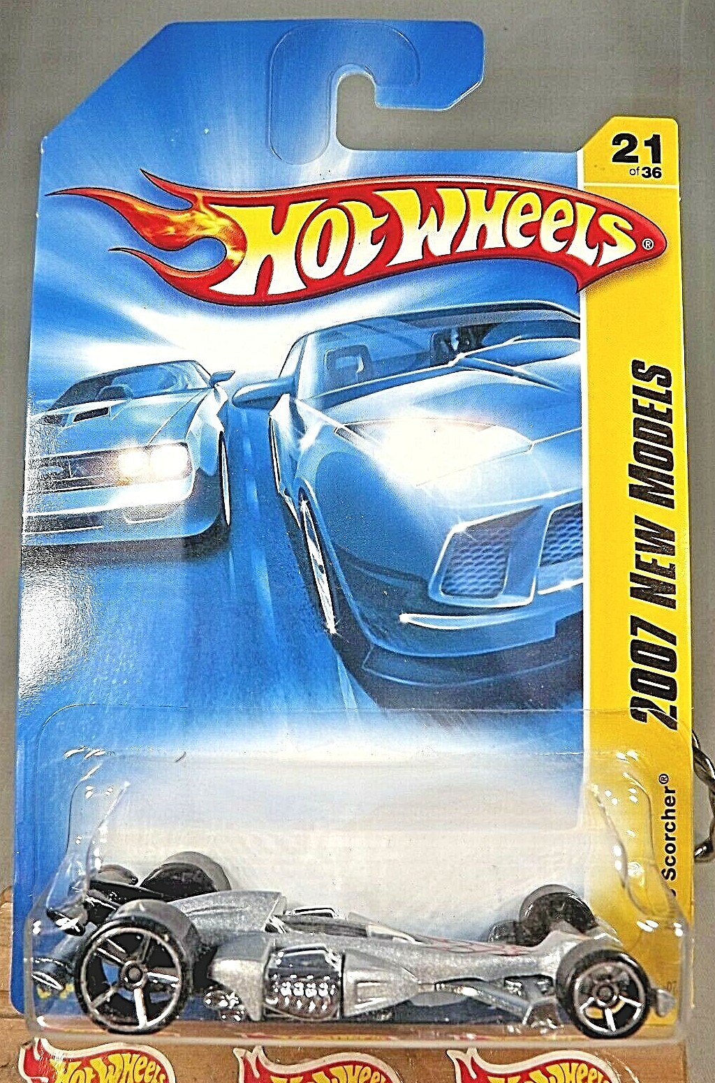 2007 Hot Wheels #21 New Models 21/36 NITRO SCORCHER Silver Varia w/Chrome OH5 Sp