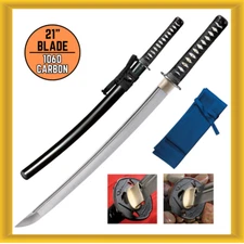 Cold Steel Wakizashi (Warrior Series) CS-88BWW 21 Inch Blade 1060 Carbon Steel