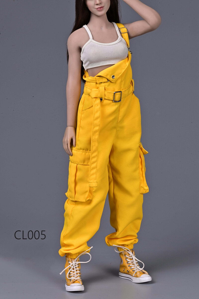 CHILI TOYS 1/6 Scale Female Sodier Grey Overalls Vest Model