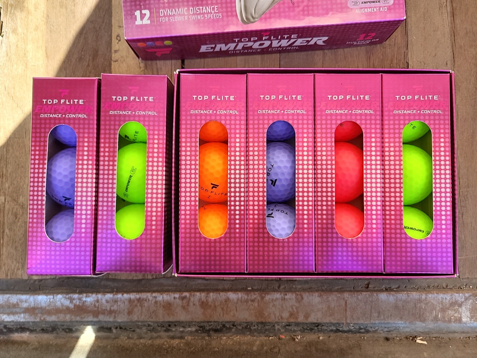 TOP FLITE Womens 2022 Empower Matte Multi Color Golf Balls 18 Balls Total
