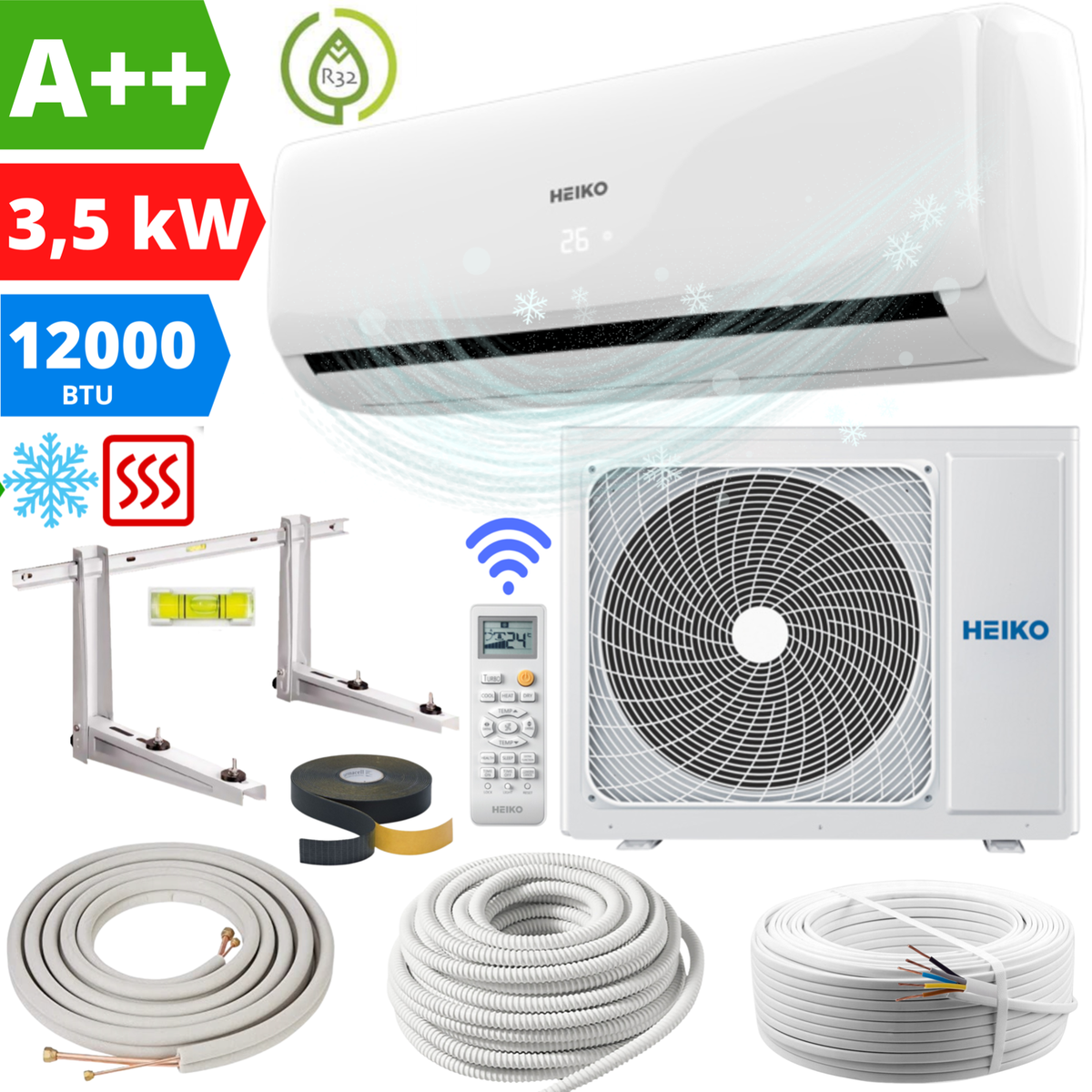 Acekool Split Klimaanlage 24000 BTU - Inverter Mit WiFi Steuerung