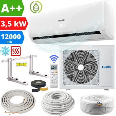 Split Klimaanlage 12000 BTU Klimagerät Inverter Klima 3,5 kW R32 + Montageset