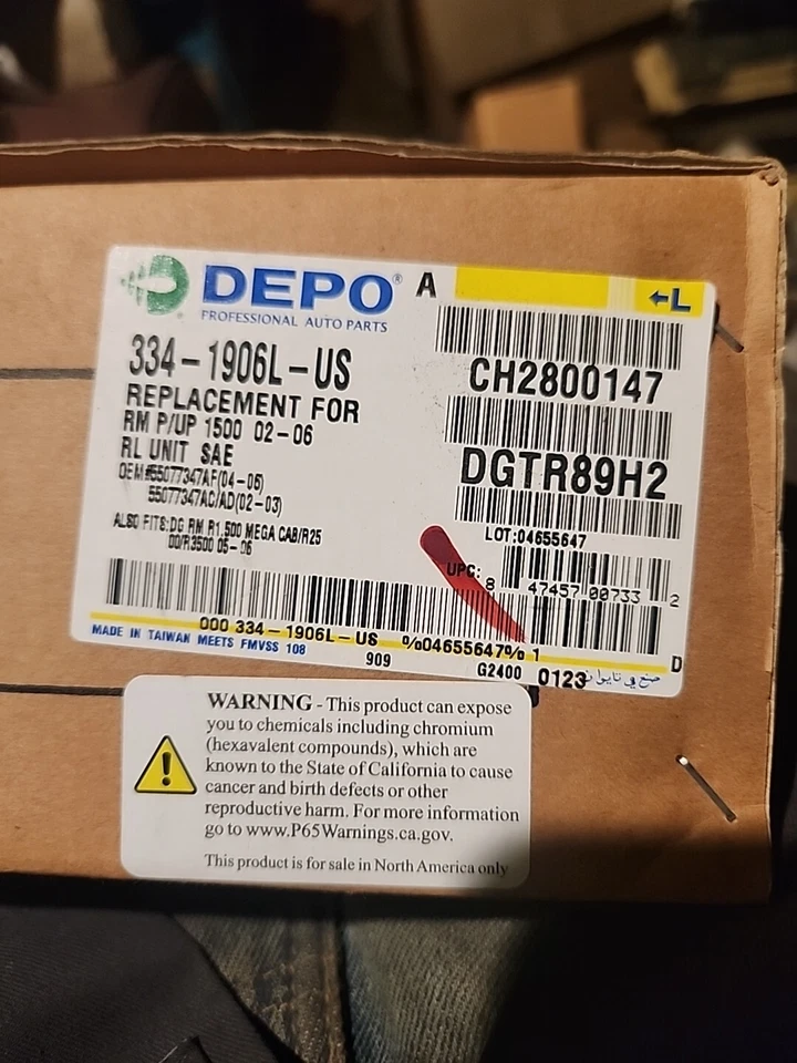 Conjunto de luz trasera Depo para 02-06 Dodge 1500 334-1906L-US Foto 2 de 3