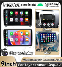 128G-ROM Android Carplay GPS Display Car Stereo Radio For Toyota Sequoia Tundra