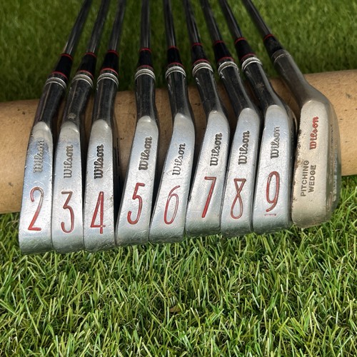 Wilson Sam Snead Blue Ridge Iron Set 2-PW Red Hat Leather Wrap Grips Red Hat - Picture 3 of 7
