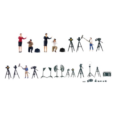 1:64 Figur Interview Fotografie Szene Miniatur für Dioramen Zum Selbermachen