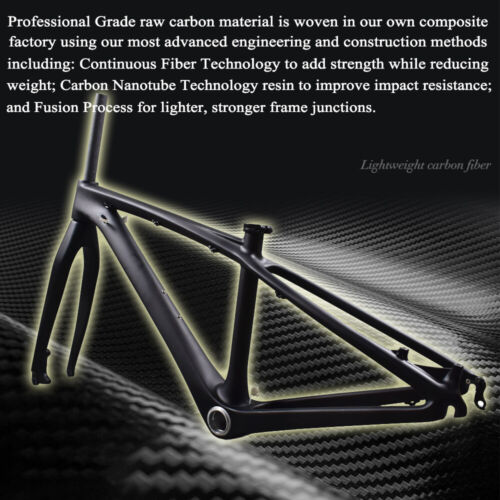 AIRWOLF 26er Carbon Fiber Mtb Bike Frame 14" Mountain Frameset+Fork BB92 135*9mm - Picture 2 of 22