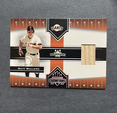 2005 Donruss Champions Impressions Materials Matt Williams #71 Bat Relic