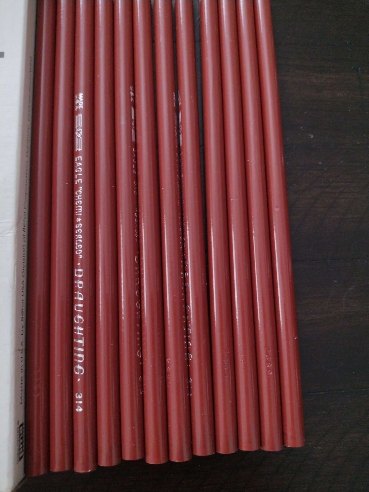 Vintage BEROL DRAUGHTING 314 UNTIPPED PENCILS--12 Count-- Made in USA