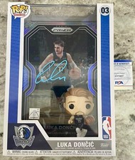 Luka Doncic Signed Autographed NBA Silver Prizm Jumbo Funko #03 (PSA DNA) COA
