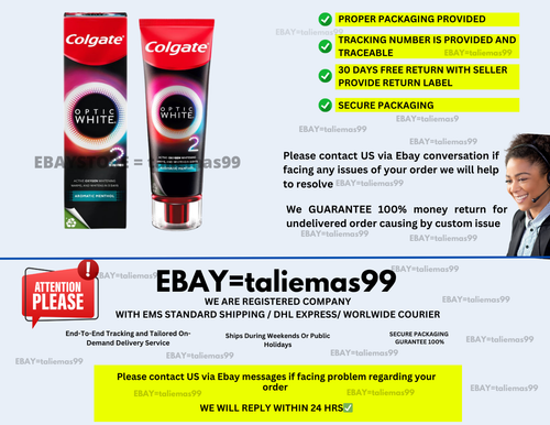 COLGATE Optic White O2 Active Oxygen Whitening Toothpaste 85g X2 PCS