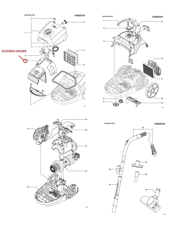 Soporte para bolsa antipolvo bolsa antipolvo para aspiradora activa Philips Performer Foto 2 de 2