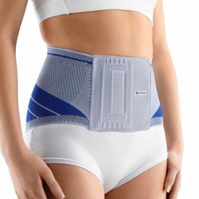 Bauerfeind LumboTrain Lady Size 4 Back Support Belt Adjustable Brace Gray