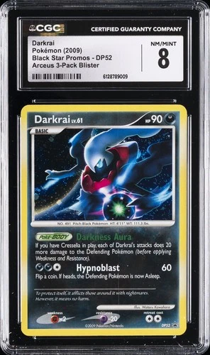 2009 POKEMON BLACK STAR PROMOS ARCEUS 3-PACK BLISTER #DP52 DARKRAI CGC 8