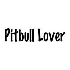 Pitbull Lover Pit Bull Dog Decal Sticker Black Die Cut Vinyl