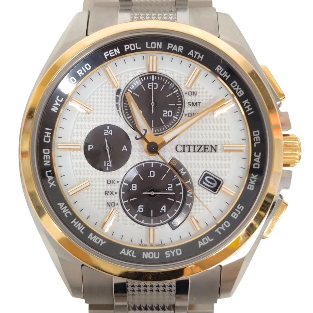 Citizen H804-T026974 Eco Drive Radio Men's Watch Silver Pre-owned From Japan image 2