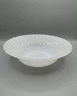 Fire King Milk Glass Serving Bowl Swirl Shell Pattern Vintage Anchor Hocking