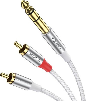 6,35mm Audio Kabel TRS zu RCA Y Splitter, Stereo, für Musik, Heimkino, DJ