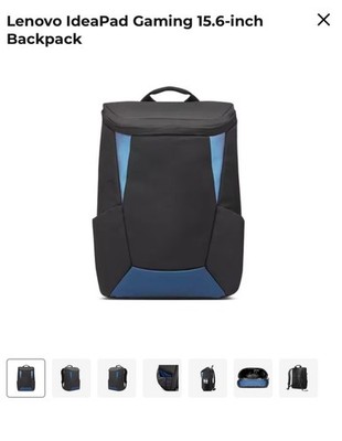 Lenovo IdeaPad Gaming 15.6in Padded Polyester Backpack Black/Blue GX41D07833