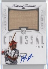 2015 Panini National Treasures Purple 48/49 Maikel Franco #7 Auto 4h4