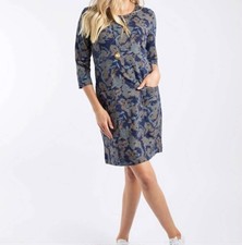 WEIRD FISH STARSHINE PRINTED JERSEY DRESS MOONLIGHT BLUE SIZE 14 (REF 451)
