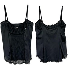 Vintage Whimsigoth Coquette Feminine Lace Lightweight Camisole By Nan Flower - L