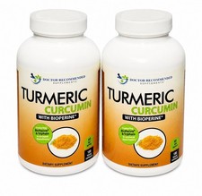 Turmeric Curcumin with BioPerine 180 Capsules 2 Pack High Potency Joint Support