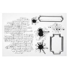 Transparent Silicone Stamps, 1 Pcs T1376 Ancient Text Text Clear Stamps, Clear