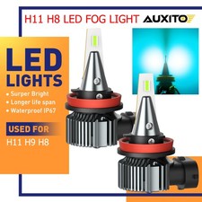 2X AUXITO Ice Blue 8000K LED Driving Fog Light H11 H8 H16 DRL Bulbs Plug&Play