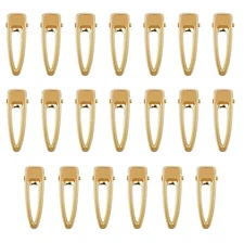 20 PCS Alligator Hair Clips Gold Metal Clamps, DIY Hairbow Hairpin Craft Set