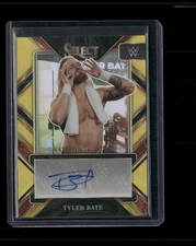 2023 Panini Select WWE Signature Selections Gold Prizms #SL-TBT Tyler Bate /10